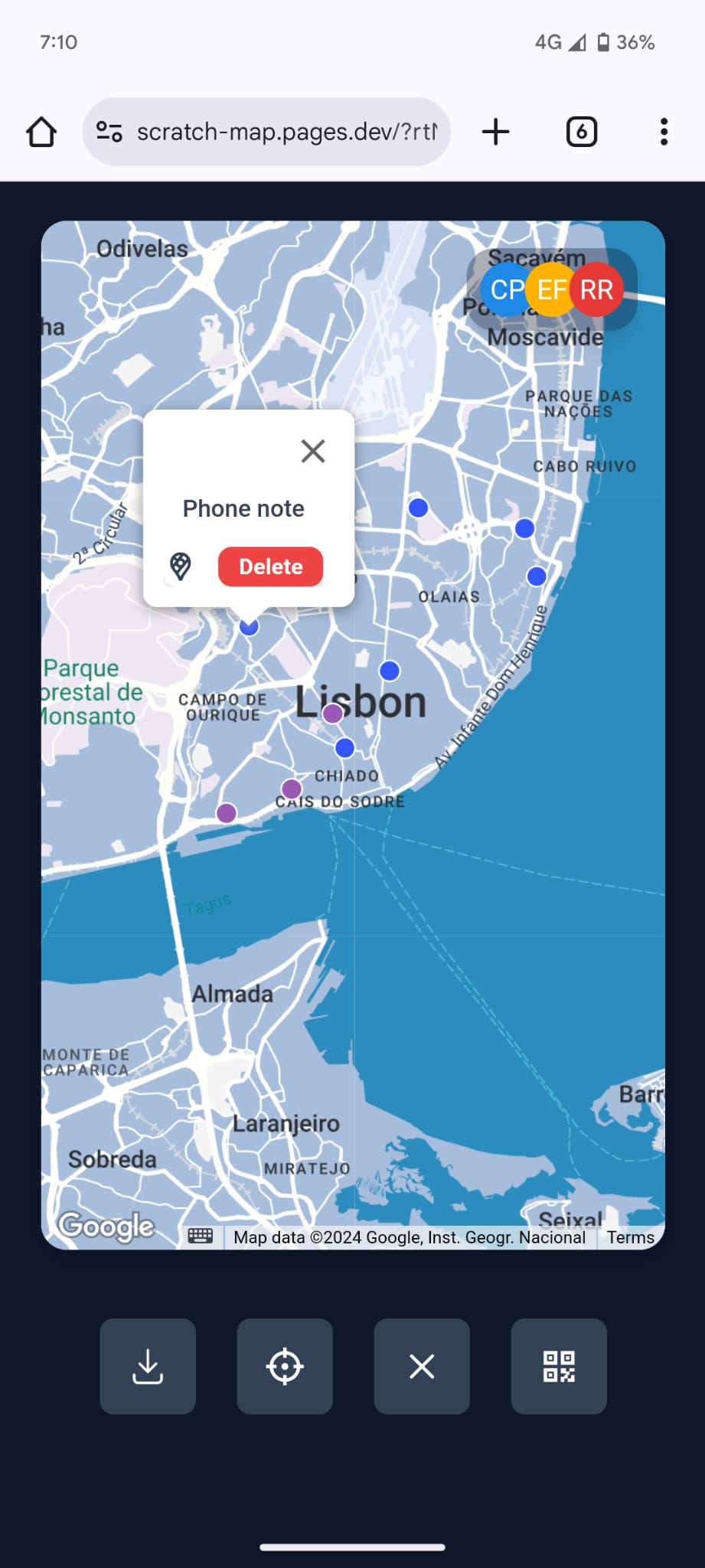 Add notes to a shared map