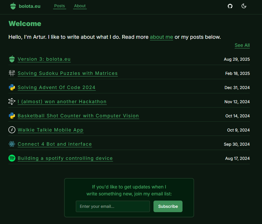 Screenshot of Bolota.eu v3